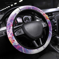 Lavender Polynesian Jellyfish Steering Wheel Cover Watercolor Glows LT7 Universal Fit Lavender - Polynesian Pride