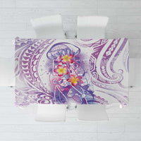 Lavender Polynesian Jellyfish Tablecloth Watercolor Glows LT7 Lavender - Polynesian Pride