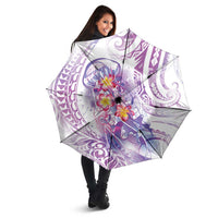 Lavender Polynesian Jellyfish Umbrella Watercolor Glows LT7 - Polynesian Pride