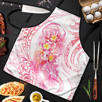 Rose Pink Polynesian Jellyfish Apron Watercolor Glows LT7 Rose Pink - Polynesian Pride