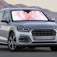 Rose Pink Polynesian Jellyfish Auto Sun Shade Watercolor Glows - Polynesian Pride