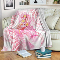Rose Pink Polynesian Jellyfish Blanket Watercolor Glows - Polynesian Pride