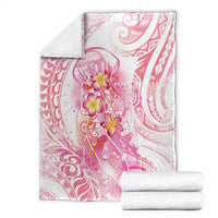 Rose Pink Polynesian Jellyfish Blanket Watercolor Glows - Polynesian Pride