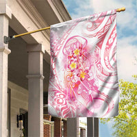 Rose Pink Polynesian Jellyfish Garden Flag Watercolor Glows - Polynesian Pride