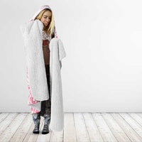 Rose Pink Polynesian Jellyfish Hooded Blanket Watercolor Glows - Polynesian Pride