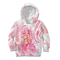Rose Pink Polynesian Jellyfish Kid Hoodie Watercolor Glows LT7 Hoodie Rose Pink - Polynesian Pride