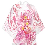 Rose Pink Polynesian Jellyfish Kimono Watercolor Glows LT7 - Polynesian Pride