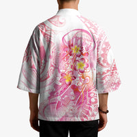 Rose Pink Polynesian Jellyfish Kimono Watercolor Glows LT7 - Polynesian Pride