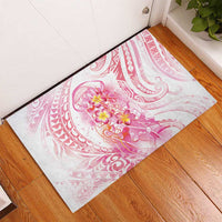 Rose Pink Polynesian Jellyfish Rubber Doormat Watercolor Glows LT7 - Polynesian Pride