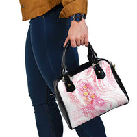 Rose Pink Polynesian Jellyfish Shoulder Handbag Watercolor Glows LT7 - Polynesian Pride