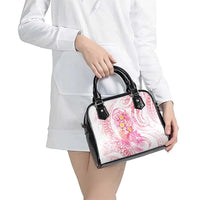 Rose Pink Polynesian Jellyfish Shoulder Handbag Watercolor Glows LT7 - Polynesian Pride