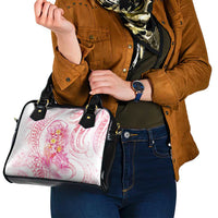 Rose Pink Polynesian Jellyfish Shoulder Handbag Watercolor Glows LT7 - Polynesian Pride