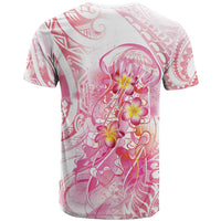 Rose Pink Polynesian Jellyfish T Shirt Watercolor Glows - Polynesian Pride