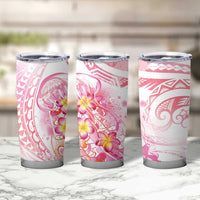 Rose Pink Polynesian Jellyfish Tumbler Cup Watercolor Glows - Polynesian Pride
