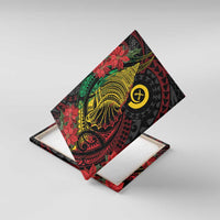 Vanuatu Meri Krismas Canvas Wall Art Conch Shell Tribal Art LT7 With Frame Art - Polynesian Pride