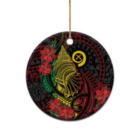 Vanuatu Meri Krismas Ceramic Ornament Conch Shell Tribal Art LT7 - Polynesian Pride