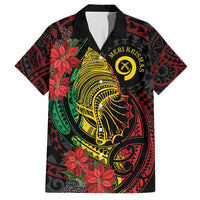 Vanuatu Meri Krismas Family Matching Tank Maxi Dress and Hawaiian Shirt Conch Shell Tribal Art
