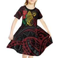 Vanuatu Meri Krismas Kid Short Sleeve Dress Conch Shell Tribal Art