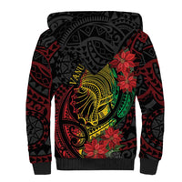 Vanuatu Meri Krismas Sherpa Hoodie Conch Shell Tribal Art