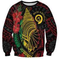 Vanuatu Meri Krismas Sweatshirt Conch Shell Tribal Art LT7 Unisex Art - Polynesian Pride