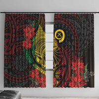 Vanuatu Meri Krismas Window Curtain Conch Shell Tribal Art LT7 With Hooks Art - Polynesian Pride