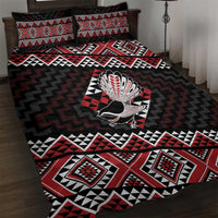 Taniko Aotearoa Quilt Bed Set Poutama Mix Piwakawaka LT7 Red - Polynesian Pride