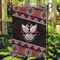 Taniko Aotearoa Garden Flag Poutama Mix Piwakawaka - Ver02 LT7 Garden Flag Red - Polynesian Pride
