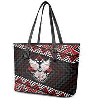 Taniko Aotearoa Leather Tote Bag Poutama Mix Piwakawaka - Ver02 LT7 - Polynesian Pride