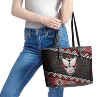 Taniko Aotearoa Leather Tote Bag Poutama Mix Piwakawaka - Ver02 LT7 - Polynesian Pride