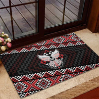 Taniko Aotearoa Rubber Doormat Poutama Mix Piwakawaka - Ver02 LT7 - Polynesian Pride