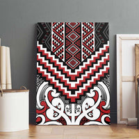 Maori Tukutuku Taniko Motifs Canvas Wall Art Red Poutama Mix Kowhaiwhai LT7 - Polynesian Pride
