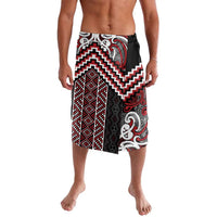 Maori Tukutuku Taniko Motifs Lavalava Red Poutama Mix Kowhaiwhai LT7 Red - Polynesian Pride