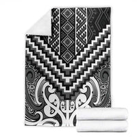 Maori Tukutuku Taniko Motifs Blanket Black Poutama Mix Kowhaiwhai LT7 - Polynesian Pride