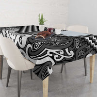 Maori Tukutuku Taniko Motifs Tablecloth Black Poutama Mix Kowhaiwhai LT7 - Polynesian Pride