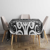 Maori Tukutuku Taniko Motifs Tablecloth Black Poutama Mix Kowhaiwhai LT7 - Polynesian Pride