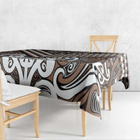 Maori Tukutuku Taniko Motifs Tablecloth Brown Poutama Mix Kowhaiwhai LT7 - Polynesian Pride