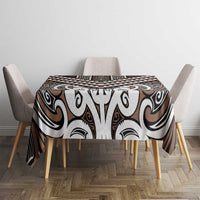 Maori Tukutuku Taniko Motifs Tablecloth Brown Poutama Mix Kowhaiwhai LT7 - Polynesian Pride