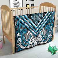 Maori Tukutuku Taniko Motifs Quilt Turquoise Poutama Mix Kowhaiwhai
