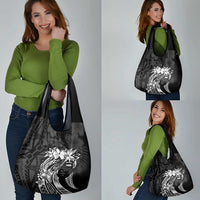 Polynesian Women's Day Grocery Bag Plumeria Passion - Black LT7 - Polynesian Pride