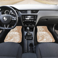 Polynesian Women's Day Car Mats Plumeria Passion - Beige LT7 Set 2pcs - Front Beige - Polynesian Pride