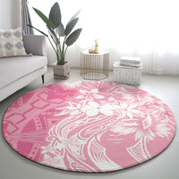 Polynesian Women's Day Round Carpet Plumeria Passion - Pink LT7 - Polynesian Pride