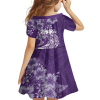 Polynesian Women's Day Family Matching Short Sleeve Bodycon Dress and Hawaiian Shirt Plumeria Passion - Purple LT7 - Polynesian Pride