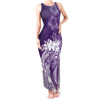 Polynesian Women's Day Tank Maxi Dress Plumeria Passion - Purple LT7 Women Purple - Polynesian Pride