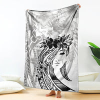 Polynesian Women's Day Blanket Plumeria Passion - White LT7 - Polynesian Pride