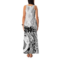Polynesian Women's Day Family Matching Tank Maxi Dress and Hawaiian Shirt Plumeria Passion - White LT7 - Polynesian Pride