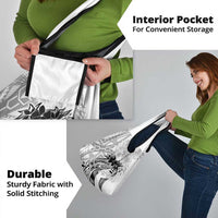 Polynesian Women's Day Grocery Bag Plumeria Passion - White LT7 - Polynesian Pride