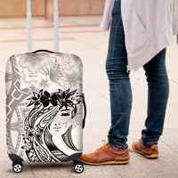 Polynesian Women's Day Luggage Cover Plumeria Passion - White LT7 White - Polynesian Pride