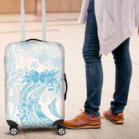 Polynesian Women's Day Luggage Cover Plumeria Passion - Turquoise LT7 Turquoise - Polynesian Pride
