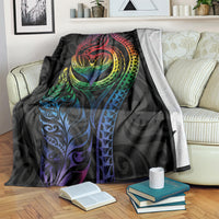 New Zealand Pride Blanket Takatapui Rainbow Fern LT7 Colorful - Polynesian Pride