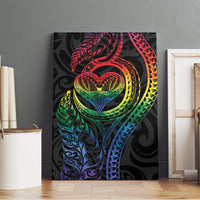 New Zealand Pride Canvas Wall Art Takatapui Rainbow Fern LT7 - Polynesian Pride